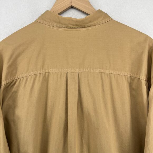 LL BEAN Shirt Mens 2XLT Tall Brushed Twill Button Up Long Sleeve Cotton Khaki - Picture 9 of 14